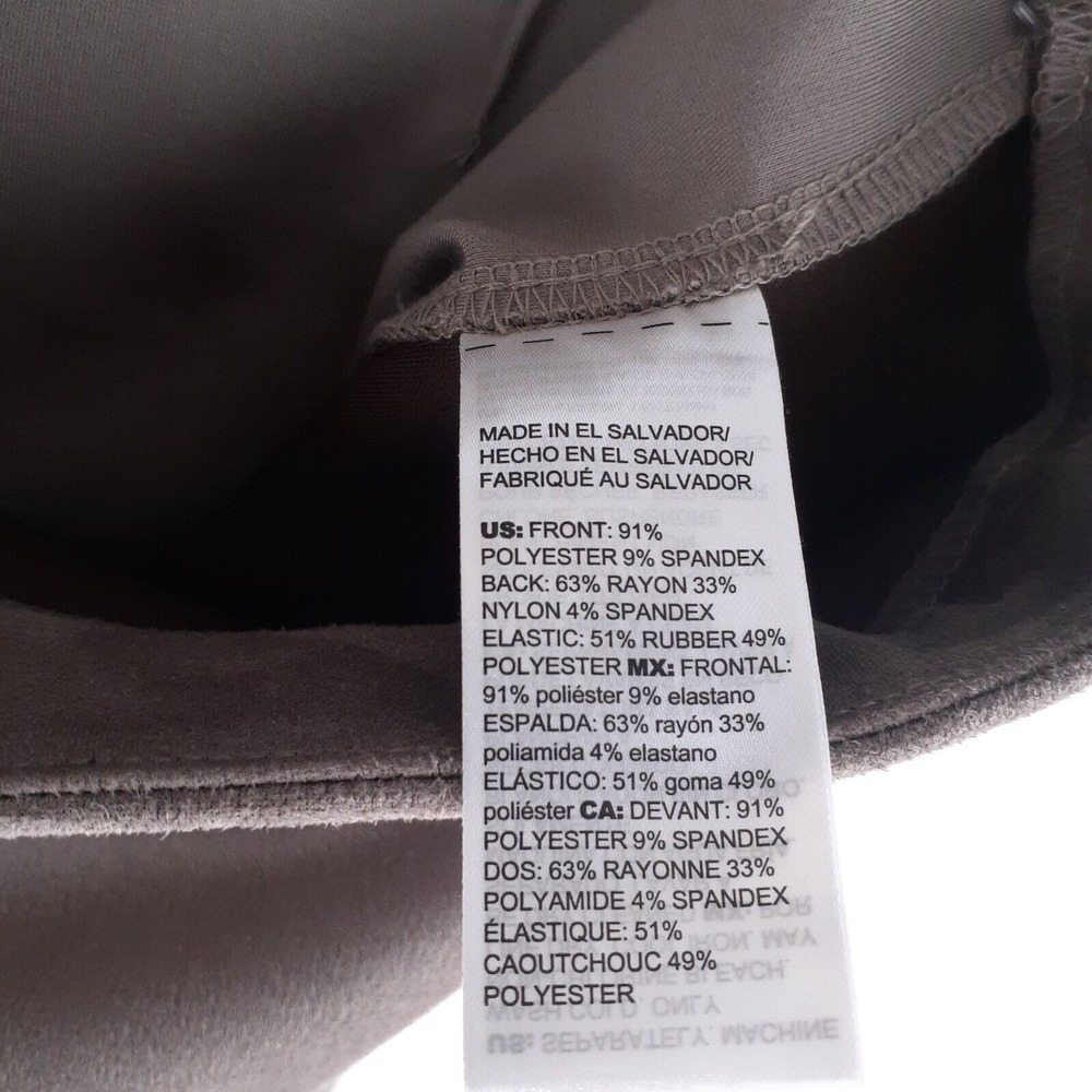 Chicos‎ Womens Beige Taupe Suede Front Ponte Leggings Pants Size12 - Picture 5 of 10